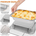 Findful Aluminum Pans 9x13 (30 Pack) – Foil Pans, Aluminum Trays for Cooking, Baking, Storing & Prepping Food – Tin Foil Pan, Disposable Baking Pan – Heavy-Duty, Leak-Proof & Oven-Safe