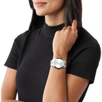Michael Kors Slim Runway Watch For Women, 42Mm Quartz Three Hand Movement With Stainless Steel Strap