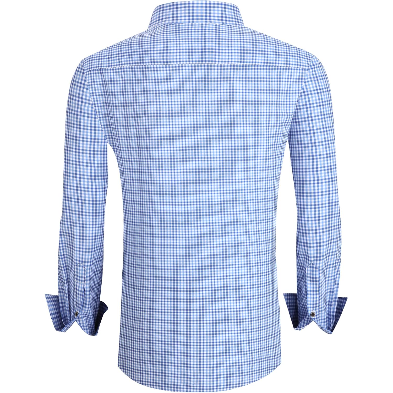 Alex Vando Mens Button Down Shirts Wrinkle Free 4-Way Stretch Print Business Casual Shirt