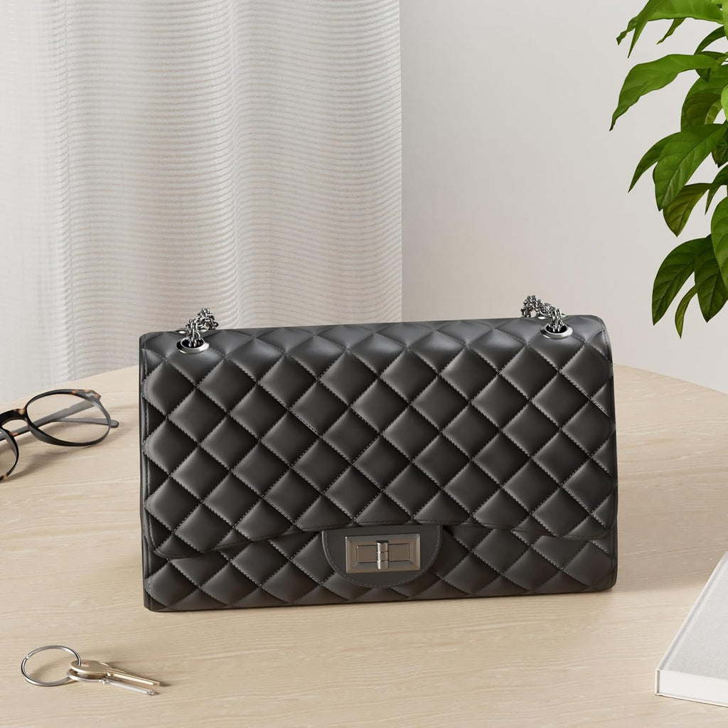 Gladdon Quilted Crossbody Purse for Women Trendy Ladies Shoulder Bag with Chain Designer Purses