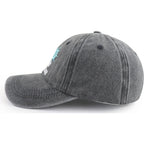 Boat Hair Don't Care Hats for Men Women, Adjustable Embroidered Cotton Washed Distressed Denim Fishing Baseball Cap Black