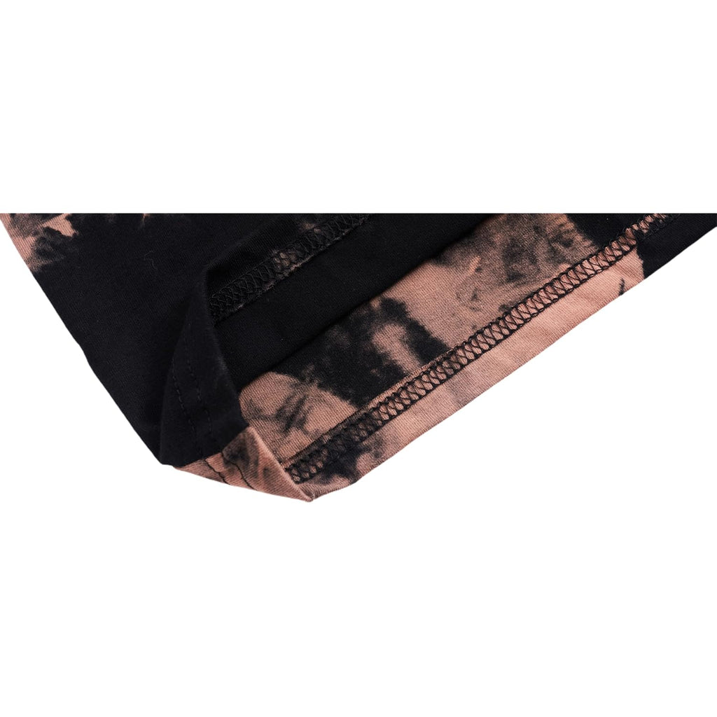 CSDAJIO Women's Casual Short Sleeve Loose Shirt Oversized T-Shirt Trendy Going Out Crew Neck Summer Graphic Tees Tie-dye Brown-sun and Moon-n