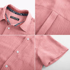 Pj Paul Jones Men'S Button Down Short Sleeve Shirt Casual Summer Beach Textured Wedding Shirts