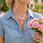 Flower Holder Necklace for Women DIY Flower Bouquet Necklace Mini Vase Pendant Wearable Floral Jewelry Insert Fresh or Dried Flowers Gifts for Teachers Mom Daughter Bride Bridesmaids