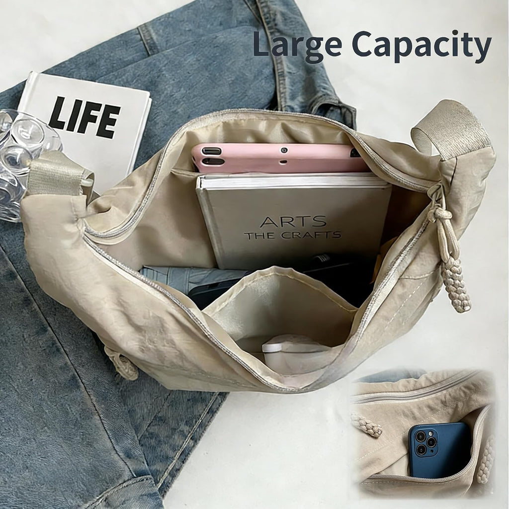 Crescent Crossbody Bags For Women, Casual Shoulder Half Moon Bag, Large Capacity Dumpling Purse Bag For Outdoor Travel