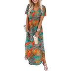 Wiholl Women'S Summer Short Sleeve Dresses Maxi Dress Vacation Beach Sundresses 2026 With Pockets