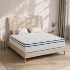 King Size 12 Inch Individual Pocket Coil Hybrid Mattress, Quilted Breathable Cover, Medium-Soft, Compressed Mattress In A Box, No Fiberglass, 76" X 80"