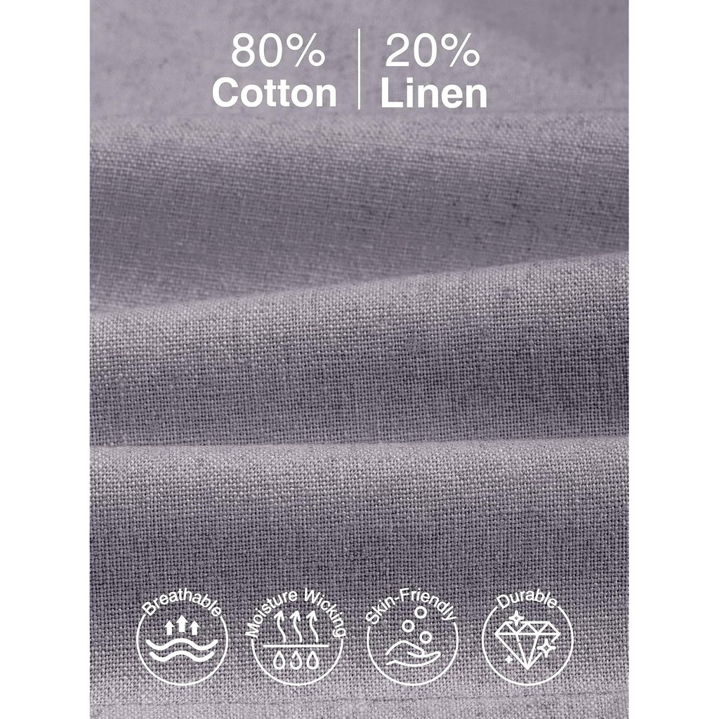 Comdecevis Men'S 5" Linen Shorts Casual Elastic Waist Drawstring Shorts For Lounge Summer Beach Vacation
