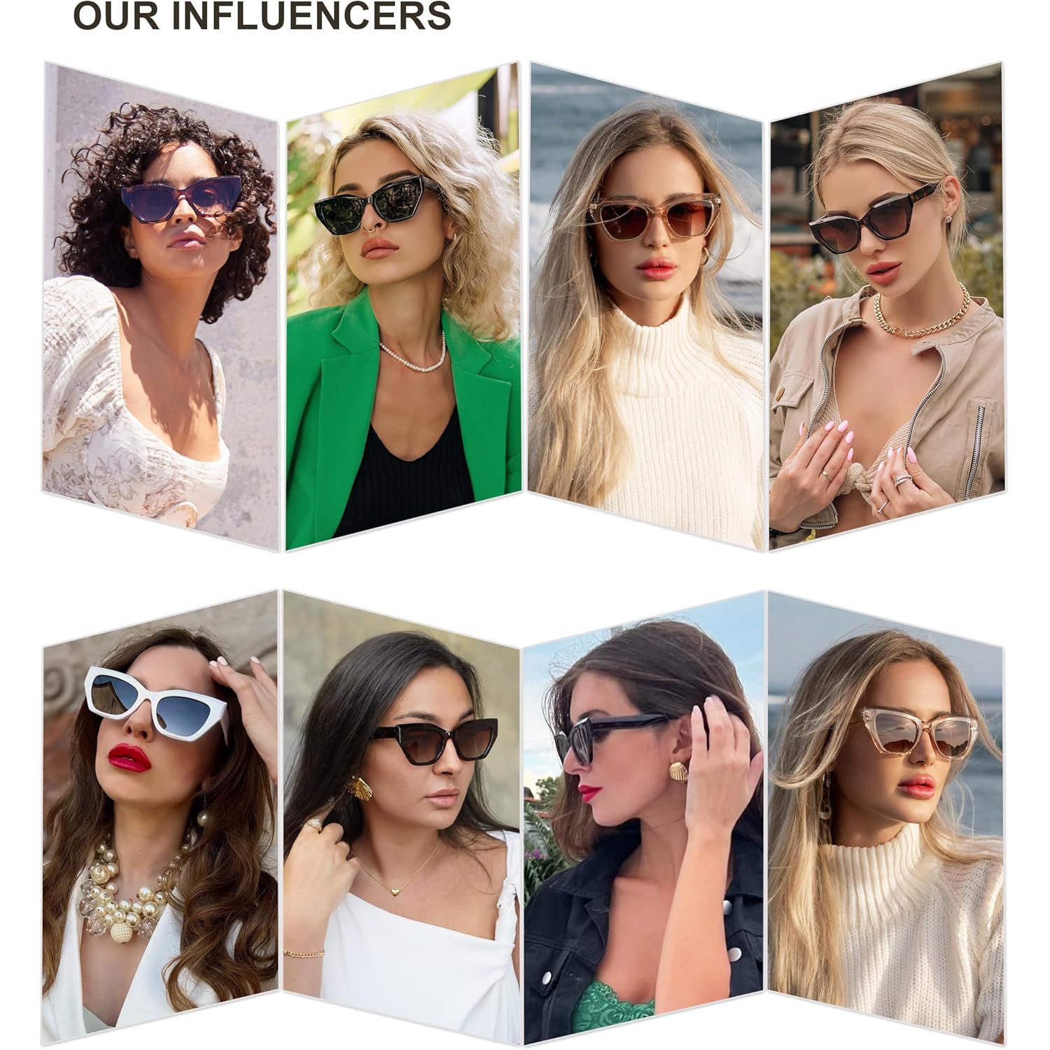 SOJOS Square Cat Eye Polarized Sunglasses for Women Retro Classic Vintage Trendy Cateye Shades Sunnies Gafas de sole SJ2235