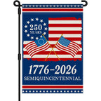 250Th Anniversary America Garden Flag, 250 Anniversary Usa Flag 1776-2026 Commemorative Patriotic 250 Years Banner 4Th Of July Yard Sign Double-Sided Waterproof Garden Flag 12X18 Inch