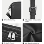 befen Genuine Leather Crossbody Bags for Women, Purses with Built in RFID Wallet Woman Camera Shoulder Bag Handbags | Genuine Leather, Built in RFID Wallet, Genuine Leather, Built in RFID Wallet