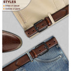 Men Belt-Genuine Leather Belt For Men Dress Casual Golf Jeans 1 3/8"