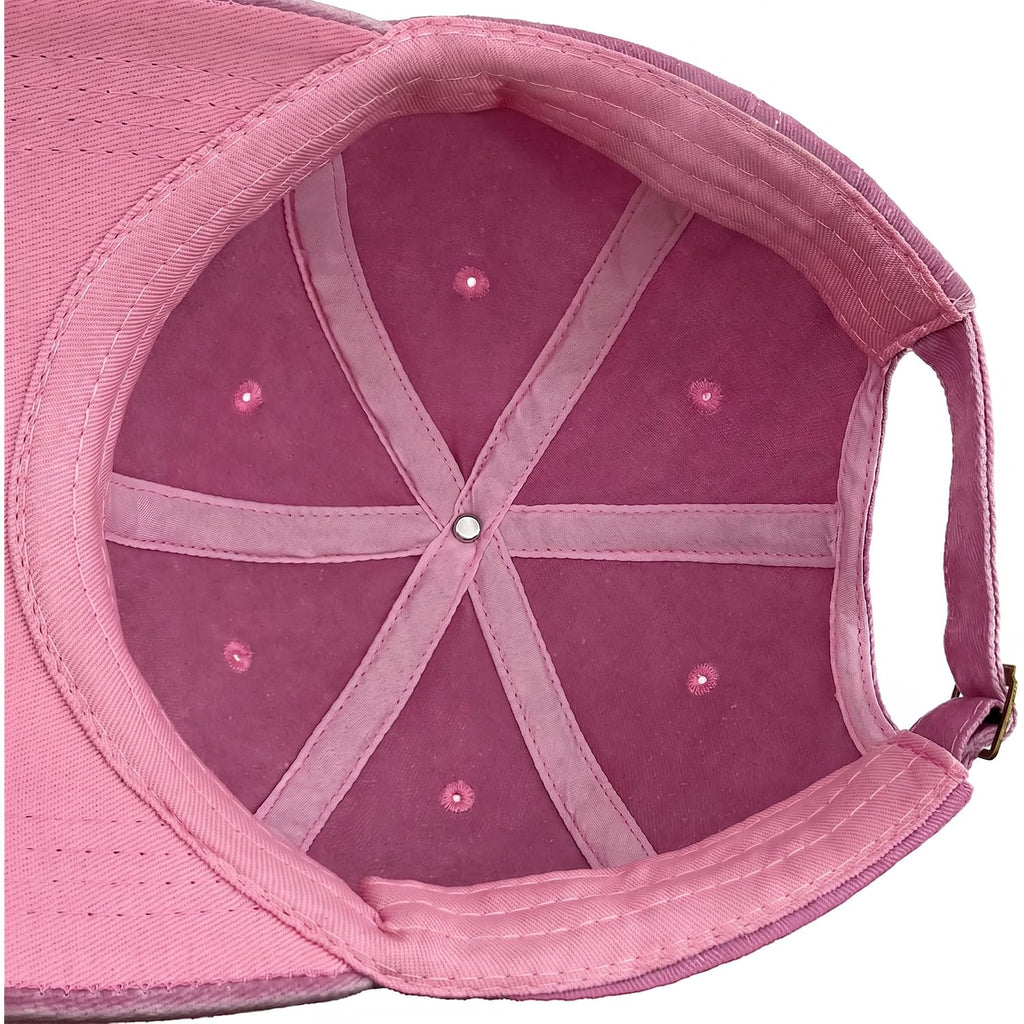 Capybara Gifts for Men Women Funny Capybara Embroidered Baseball Cap Capybara-washed Pink