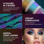 Metallic Liquid Chameleon Eyeshadow, Multi-Dimensional Eye Looks, Long-lasting Holographic Glitter Multichrome Eyeshadows Makeup (#Peacock+Wonder+Ember)