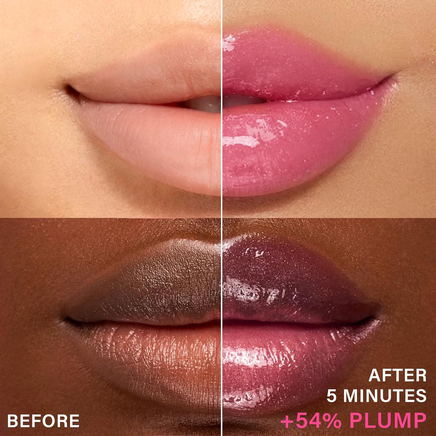 iMethod pH Plumping Lip Gloss - Color Changing Lip Oil with 24H Hydration, High-Shine Long Lasting Lip Tint, Lightweight Non-Sticky, with Lip Gloss Keychain Holder, 055 pH Rose