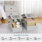 2 Pcs Stackable Hat Storage For Baseball Caps, Holds Up To 24 Caps Hat Organizer For Closet, Sturdy Snapback Boxes For Men With Cardboard, Grey