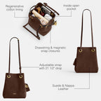 Coach Women'S Leather Jade Drawstring Bucket Bag