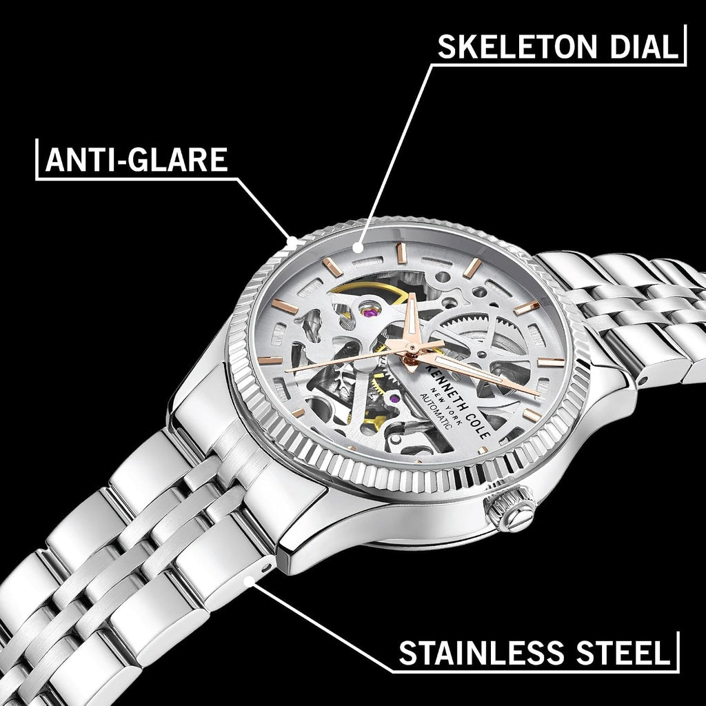 Kenneth Cole New York Ladies' Modern Classic Watch – Ion Plated, Stainless Steel, Minimalist Design, Contemporary Elegance