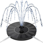 Mademax Solar Bird Bath Fountains, Upgrade 1.4W Solar Fountain Pump With 8 Nozzles & 4 Brackets, Free Standing Floating Solar Powered Water Fountain Pump For Bird Bath, Garden, Pond, Pool, Outdoor