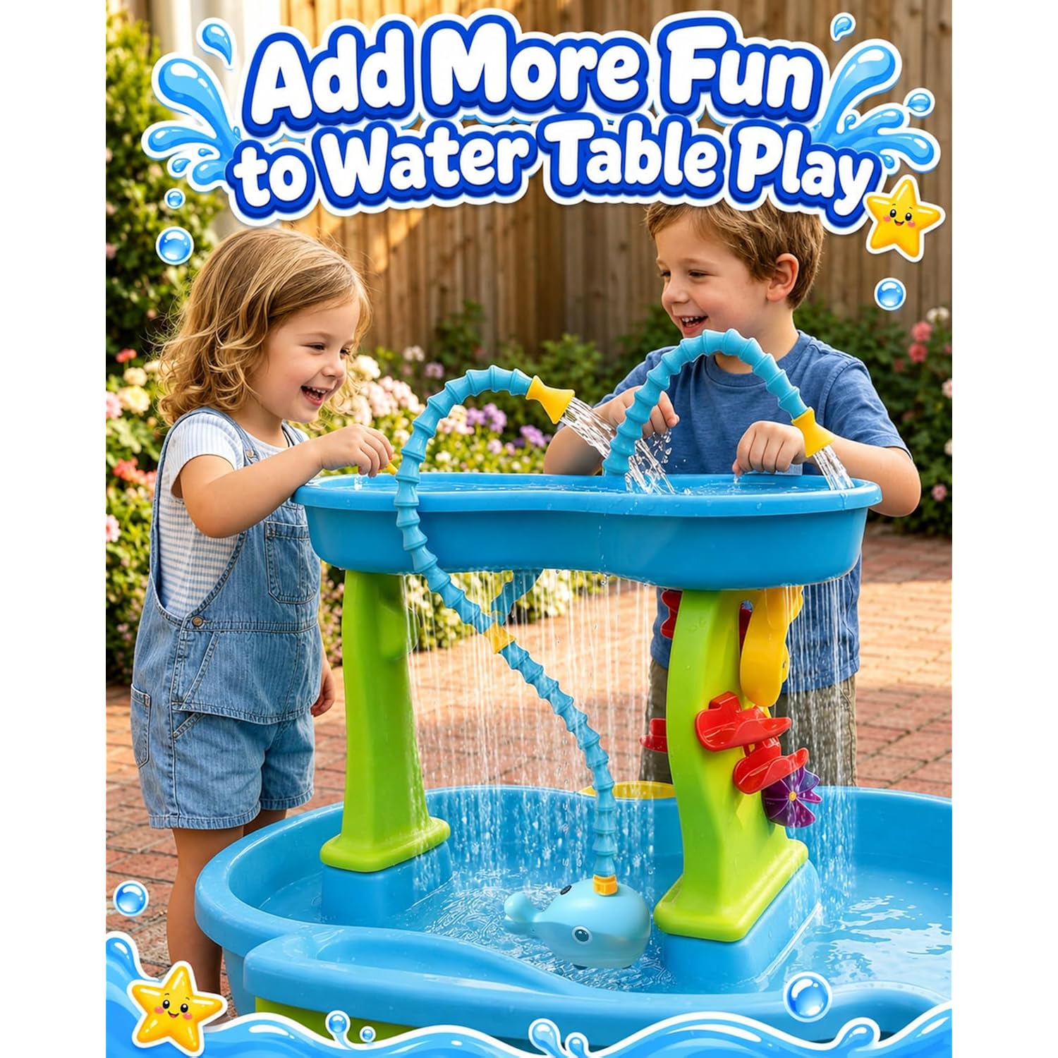Rechargeable Water Table Pump With Huge Water Output,Water Flow Rate Up To 8L/Min (2.11 Gpm),Kids Sand Water Play Pump,Whale-Shaped Design,Suitable For Most Water Table On The Market