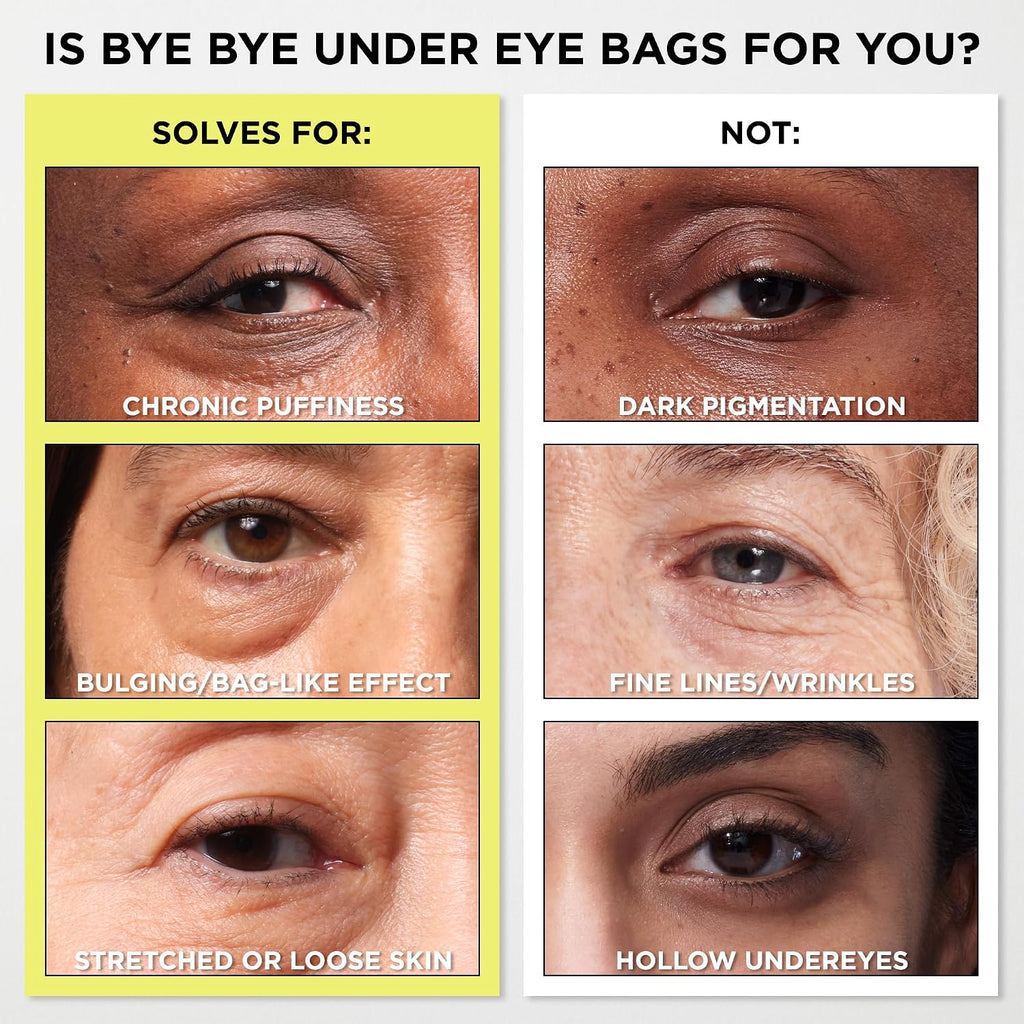 It Cosmetics Bye Bye Under Eye Bags Daytime Treatment - Temporary Eye Bag Reducer & Undereye Corrector, Smooths & Reduces Look Of Wrinkles & Fine Lines, Transparent Finish - 0.5 Oz