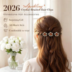 Sparkling Crystal Stone Braided Hair Clips, 2026 New Rhinestone Hair Clips Hair Braid Clips, Girls/Women Hair Accessories for Styling Sectioning (22#)