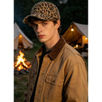 Baseball Cap for Women-Men-Adjustable Leopard Print Cotton Strapback Hats Unisex Trucker Dad Hat-Sun Hat Leopard Print