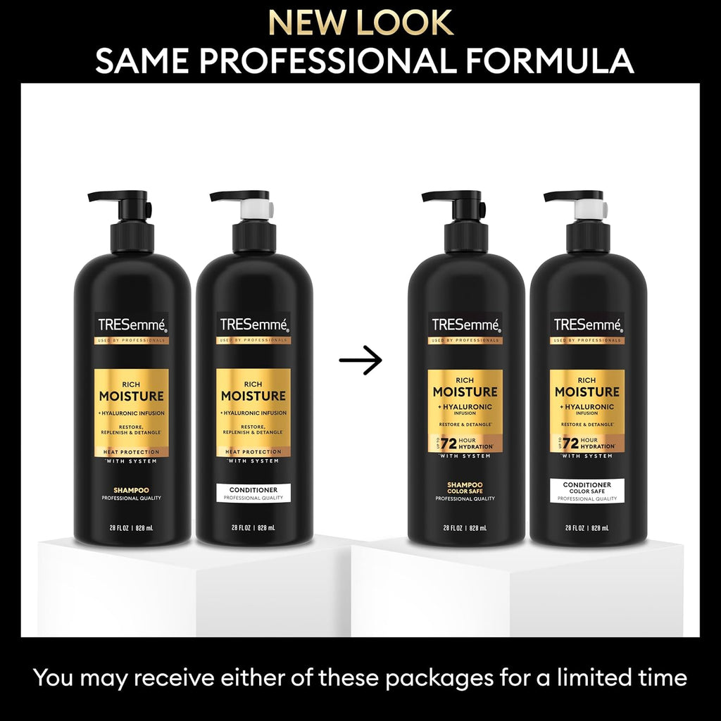 Tresemmé Rich Moisture Shampoo And Conditioner 2 Count Rich Moisture For Dry Hair Formulated With Vitamin E And Biotin 28 Oz