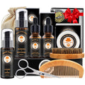 XIKEZAN Beard Kit for Men Grooming & Care w/Beard Conditioner, Wash, Oil, Balm, Brush, Comb,Birthday Fathers Valentines Easter Gifts for Men Him Dad Husband Boyfriend Mens Christmas Stocking Stuffers