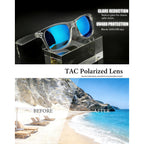 Joopin 3 Pack Square Sunglasses Polarized UV Protection Trendy Sun Glassses Fashion Shades for Women Men H13-pink Pink+ Clear Purple + Clear Blue