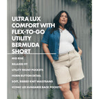 Women's Plus Size Ultra Lux Comfort with Flex-to-go Utility Bermuda Short