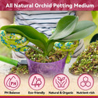1Qt Orchid Potting Mix For Repotting- Orchid Repotting Kit Include Moss, Pine Bark, Perlite, Coco Peat- Premium Orchid Soil Medium For Indoor Potted Plants Root Ventilation & Expanding
