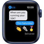 Apple Watch Series 6 (Gps, 40Mm) - Blue Aluminum Case With Deep Navy Sport Band (Renewed)