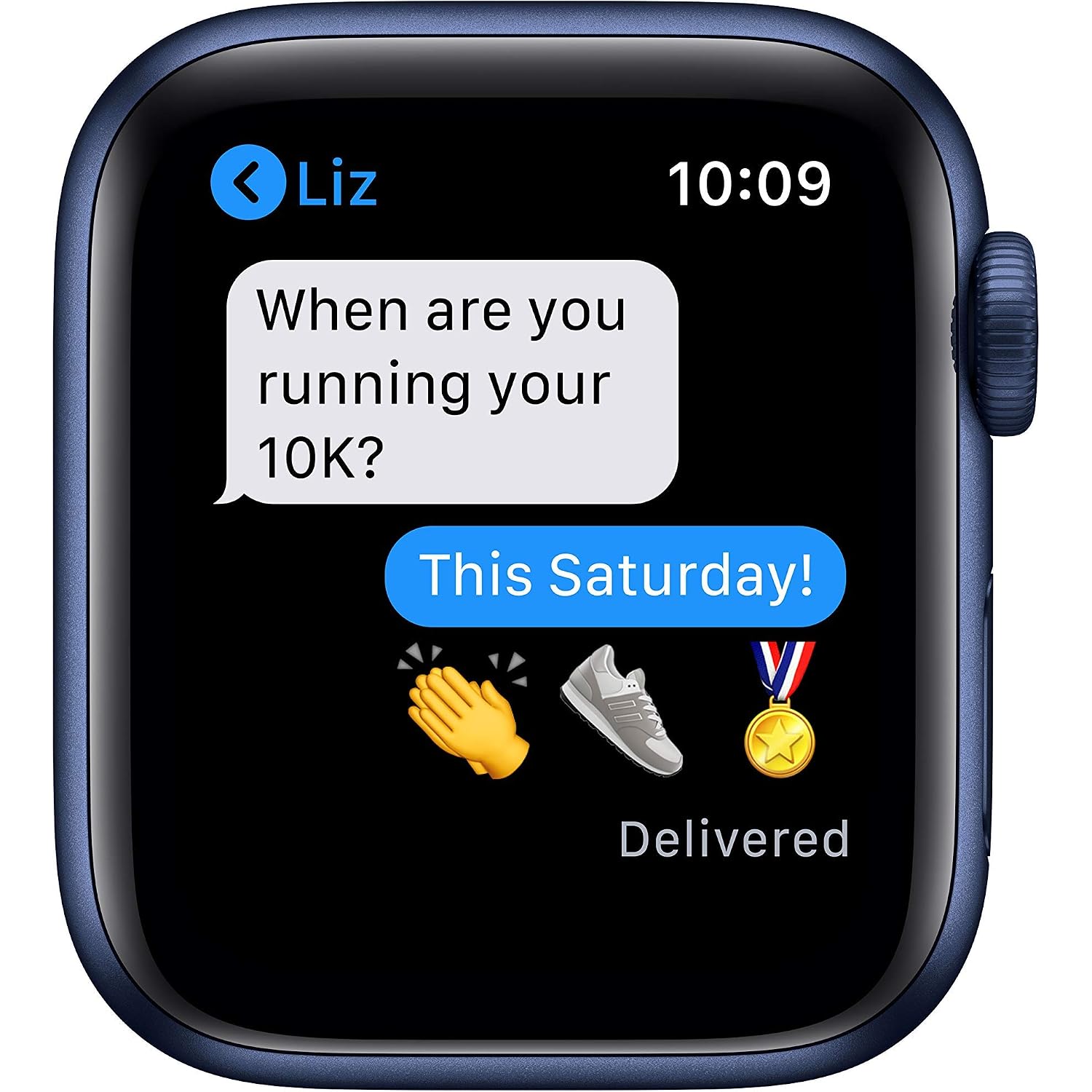 Apple Watch Series 6 (Gps, 40Mm) - Blue Aluminum Case With Deep Navy Sport Band (Renewed)