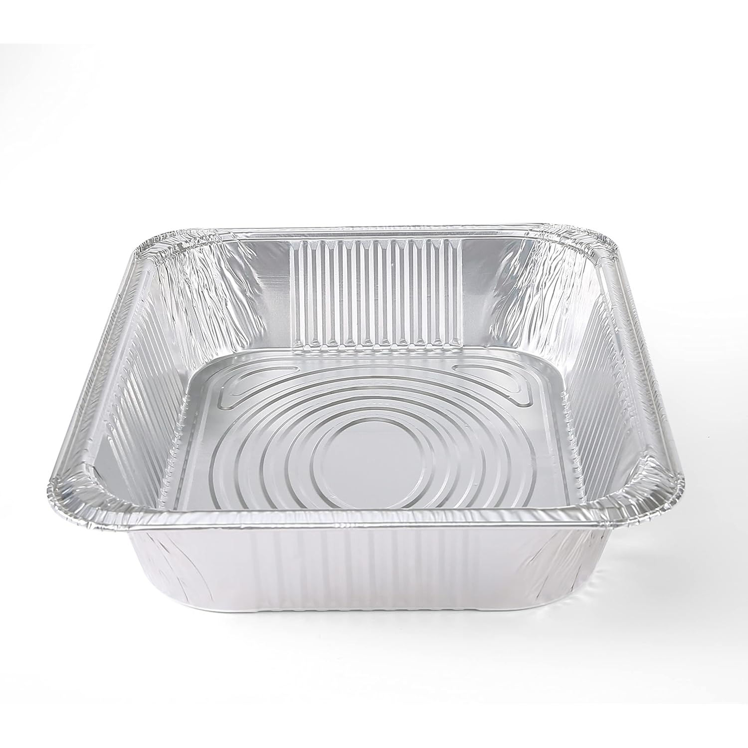 Glad Disposable Half Size Aluminum Steam Pans, Deep Heavy Duty Foil Pans for Steaming, Baking, Roasting, Meal Prep, Catering & Freezer Storage, 12.5 x 10.25 x 2.5 Inch, 2 Count