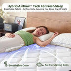 Yantan Queen Mattress 12 Inch, Medium Firm Hybrid Queen Size Mattress In A Box, Memory Foam And Pocket Springs For Breathable Comfort, Pressure Relief, Motion Isolation, Certipur-Us Certified