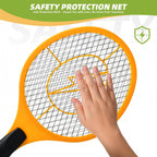 Jazb Electric Fly Swatter, Pack Of 3 Bug Zapper, Fly Zapper, Handheld Powerful 3000V Zapper Racket For Indoor, Mosquito & Flies - Racket Catcher With 3-Layer Safety Mesh