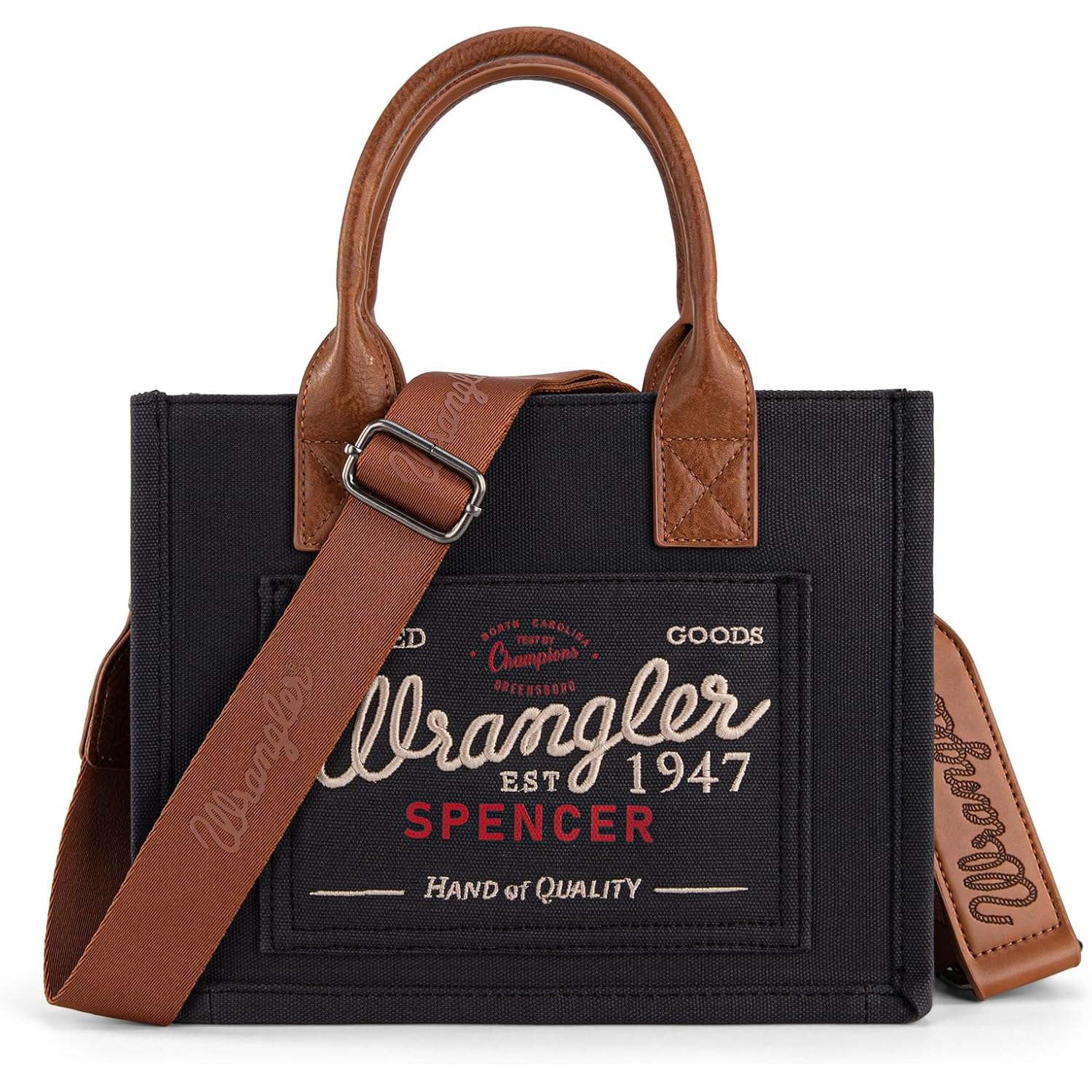 Montana West Wrangler Tote Bag For Women Retro Canvas Top Handle Purses And Handbags
