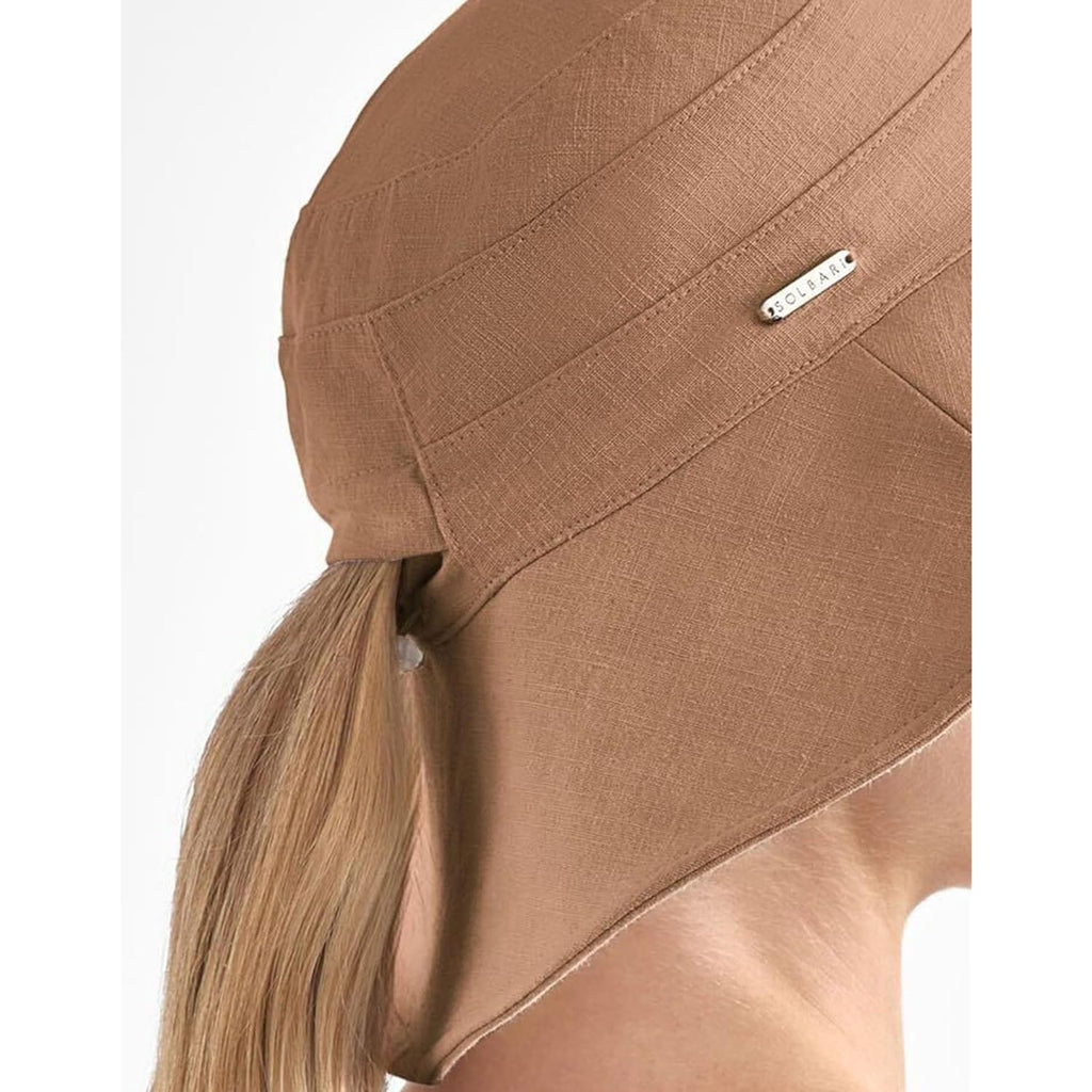 Solbari Resort Wide Brim Sun Hat UPF 50+ Packable UV Protection, Adjustable Size, Ponytail Opening, Stylish, Breathable