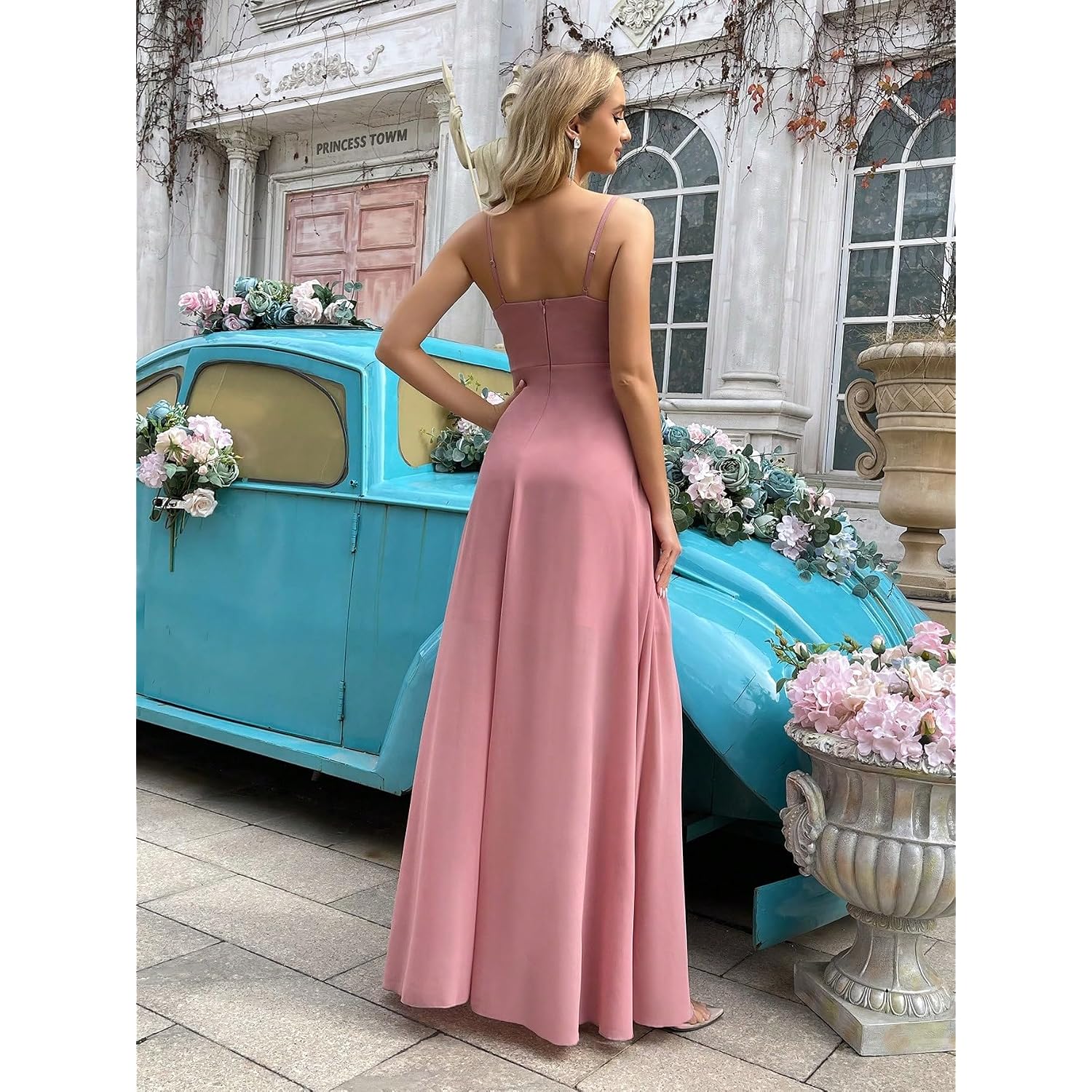 Women'S Formal Evening Gown Elegant Long Prom Dress Summer Wedding Guest Party Cocktail Bridesmaid Maxi Dress