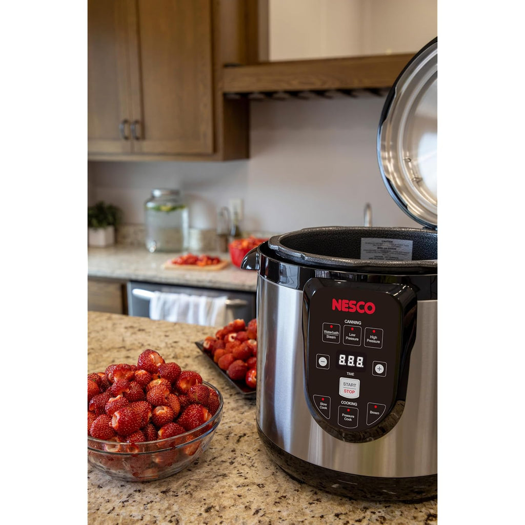 Nesco Npc‑9 Smart Electric Pressure Canner And Cooker For Home Food Preservation, 9.5‑Quart Stainless Steel With Digital Controls