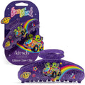 Lisa Frank X Kitsch Purple Glitter Hair Clip For Women – Secure Hold Claw Clip | Sparkly Hair Accessories With Strong Grip | Teens - Zoomer And Zorbit