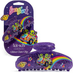 Lisa Frank X Kitsch Purple Glitter Hair Clip For Women – Secure Hold Claw Clip | Sparkly Hair Accessories With Strong Grip | Teens - Zoomer And Zorbit