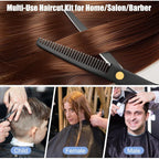 Hair Cutting Scissors Shears Kits, Professional Haircut Scissors Set with Thinning Shears, Stainless Steel Barber Scissors for Men, Women, Kids, Salon & Home Use