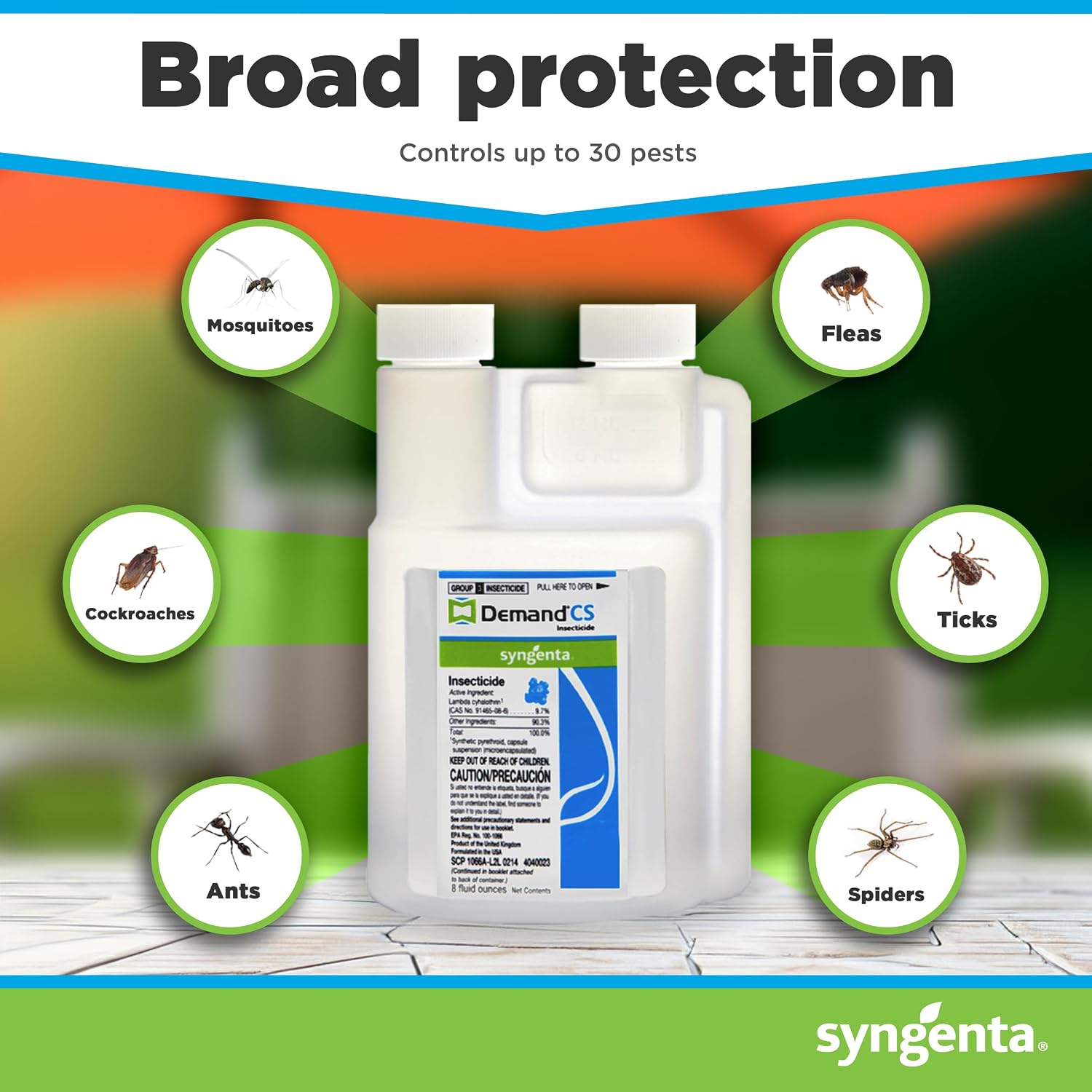 Syngenta 73654 Demand Cs Insecticide, 8Oz, Beige
