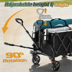 Wagons Carts Foldable,Collapsible Wagon With Wheels,450Lbs Heavy Duty Beach Wagon Cart,Lightweight Portable Folding Utility Wagon Cart With Cup Holders For Camping, Garden, Sports, Grocery Pcs