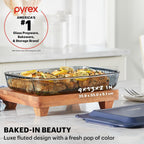Pyrex Colors Tinted (9x13) Glass Baking Dish with BPA-Free Lid, Oblong Bakeware Glass Pan For Casserole & Lasagna, Dishwasher, Freezer, Microwave and Pre-Heated Oven Safe, Smoke