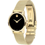 Movado Museum Classic Women'S Watch - Swiss Quartz Movement, Stainless Steel Mesh Bracelet - 3 Atm Water Resistance - Luxury Fashion Timepiece For Her - 28Mm