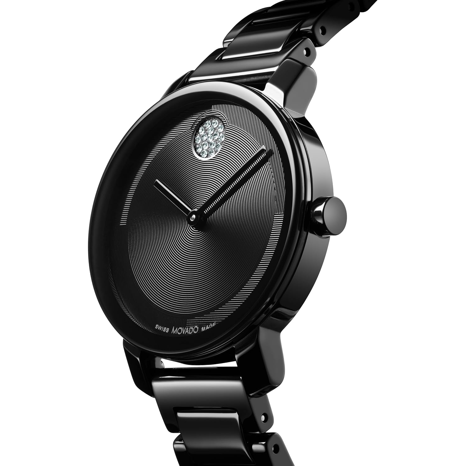 Movado Bold Women'S Evolution 2.0 Ceramic Watch - Swiss Quartz Movement - Crystal Set Dot - 3 Atm Water Resistance - Luxury Timepiece - Gift For Her - 34Mm