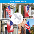 Hoople Flag Pole Holder For Outside House, Heavy Duty Aluminum Flag Holder & Flag Pole Mounting Bracket, Rust Free Wall Mount Flag Bracket With Stainless Hardware, Fits 1” Flag Pole (White-1Pack)